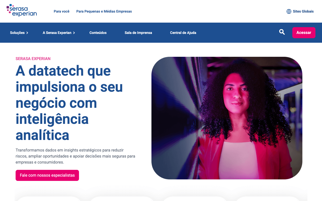 Site do projeto Serasa Experian